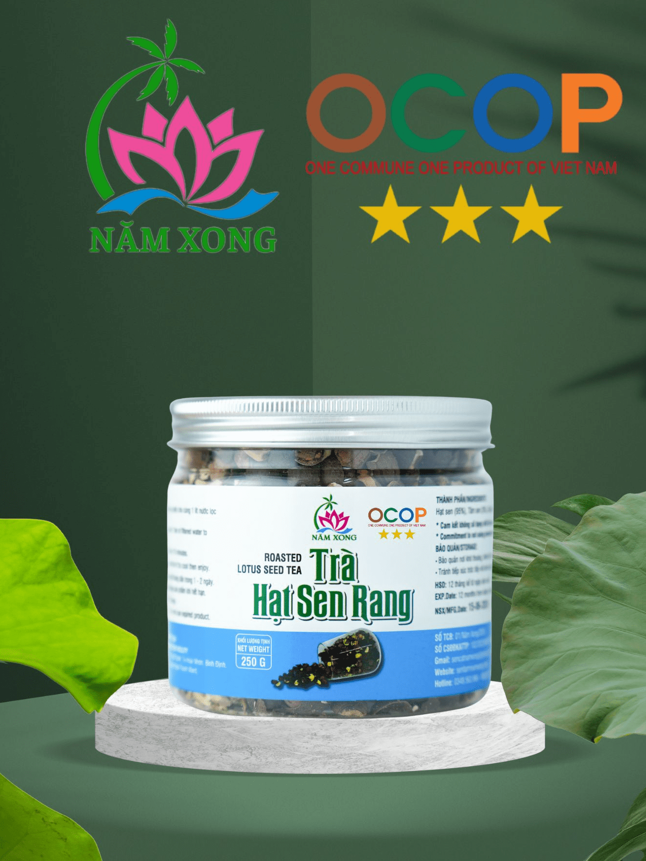 Trà Hạt Sen Rang 250g