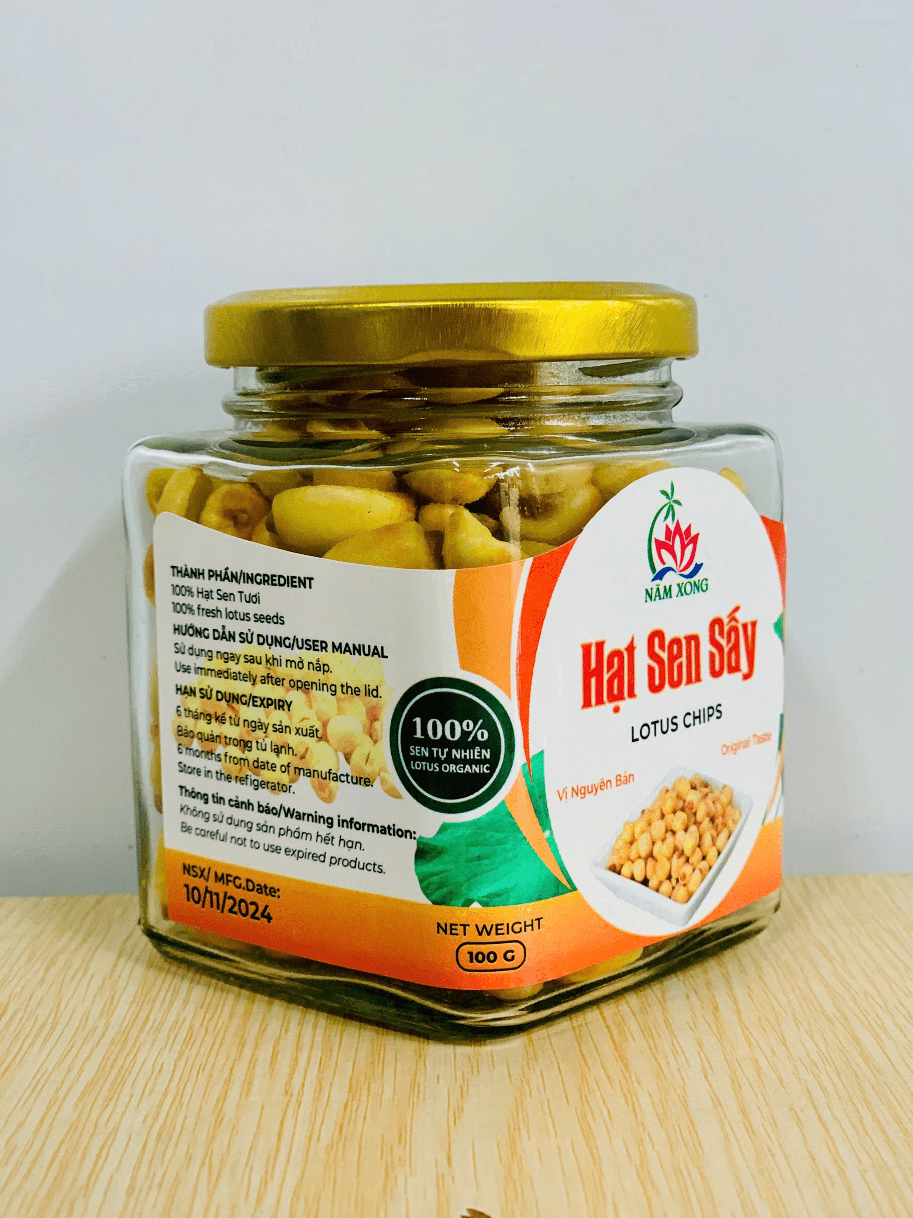 Hạt Sen Sấy Giòn Hủ 100g